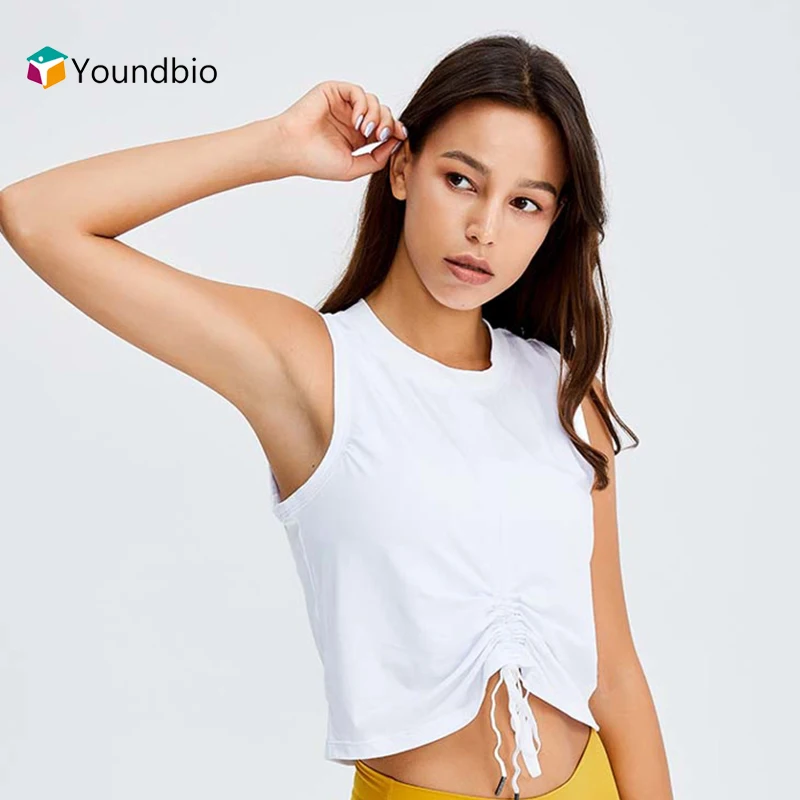 

YOUNDBIO Sleeveless Running Yoga Vest Sports Shirts Woman Gym Fitness T-shirt Workout Clothes Blouses Racerback Tank Top