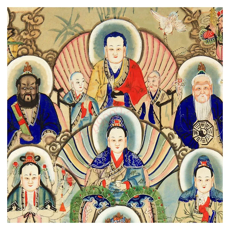 Картины буддистские и Taoist картины с подвесками богов алтаря Декоративные