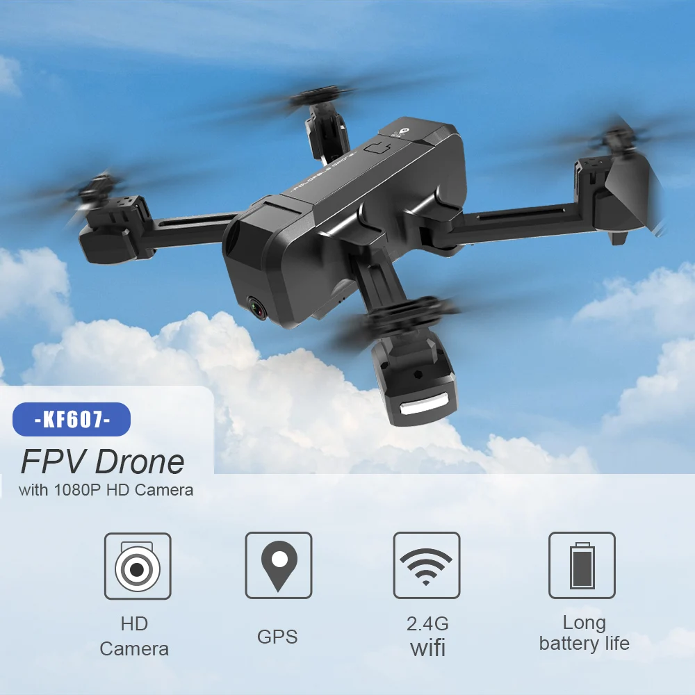 Радиоуправляемый летательный аппарат KF607 с 4K камерой 2 4G Wifi GPS точка полета