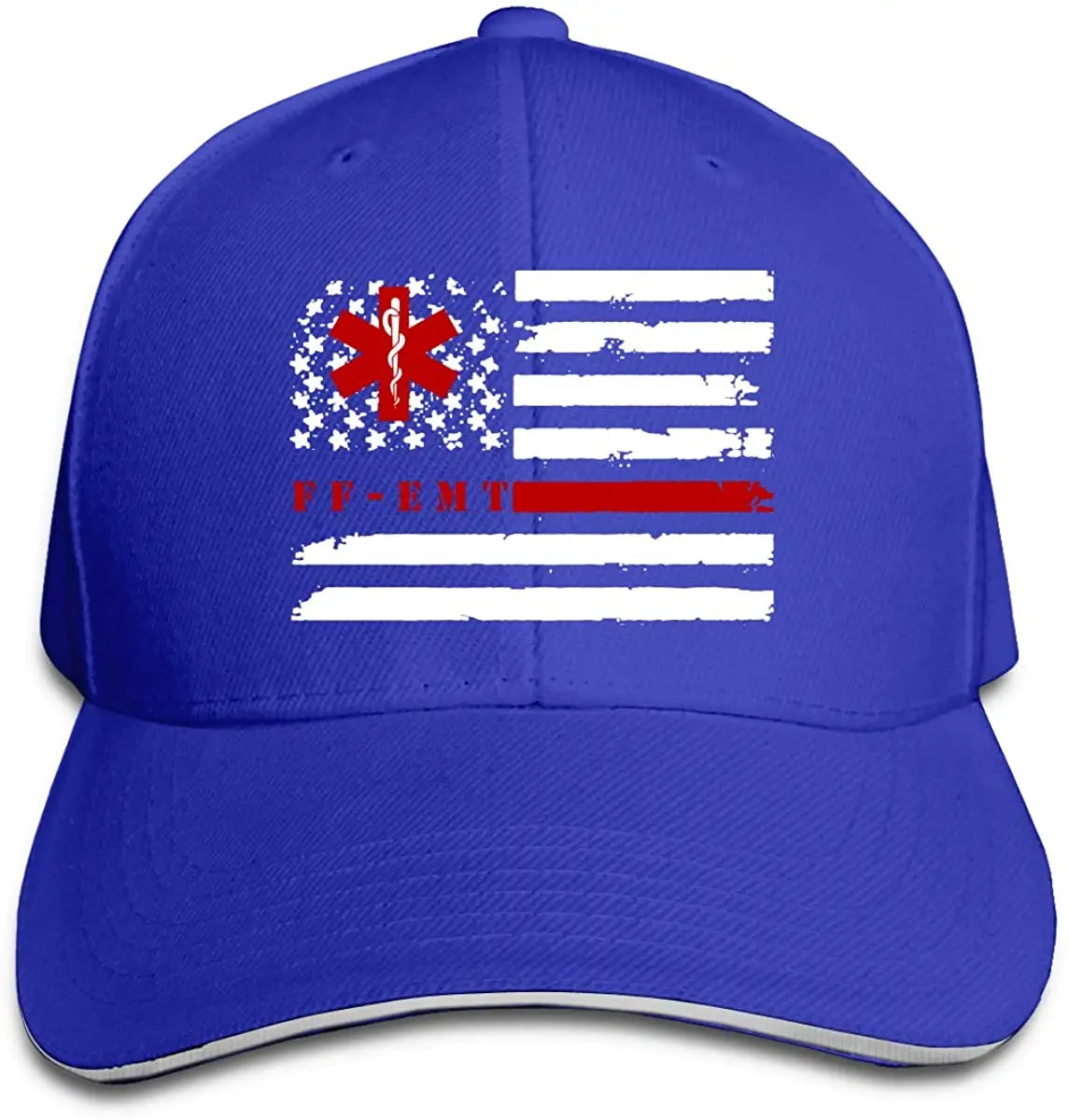 

Firefighter Emergency Medical Tech USA Flag Unisex Hats Trucker Hats Dad Baseball Hats Driver Cap