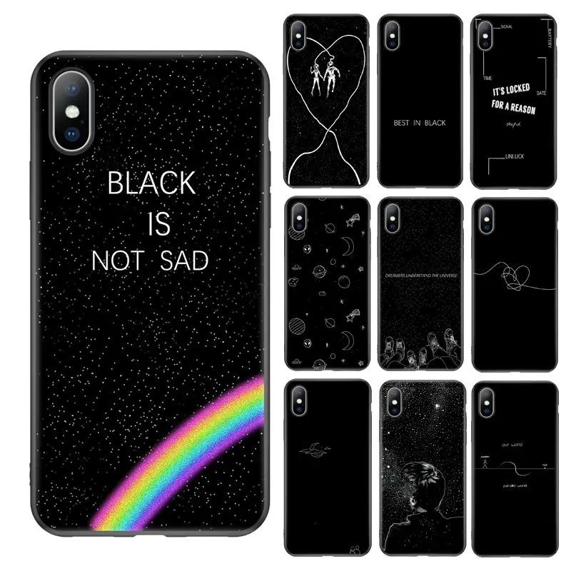 Силиконовый чехол для телефона iPhone 7 8 6 6S Plus X Stars надпись Space XR XS Max 5 5s SE Чехлы мягкая