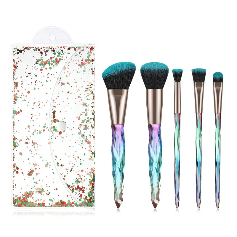 

Crystal Clear Diamond Handle Makeup Brush Set Makeup Tools Eye Shadow Brush Factory Direct Sales makeup brush