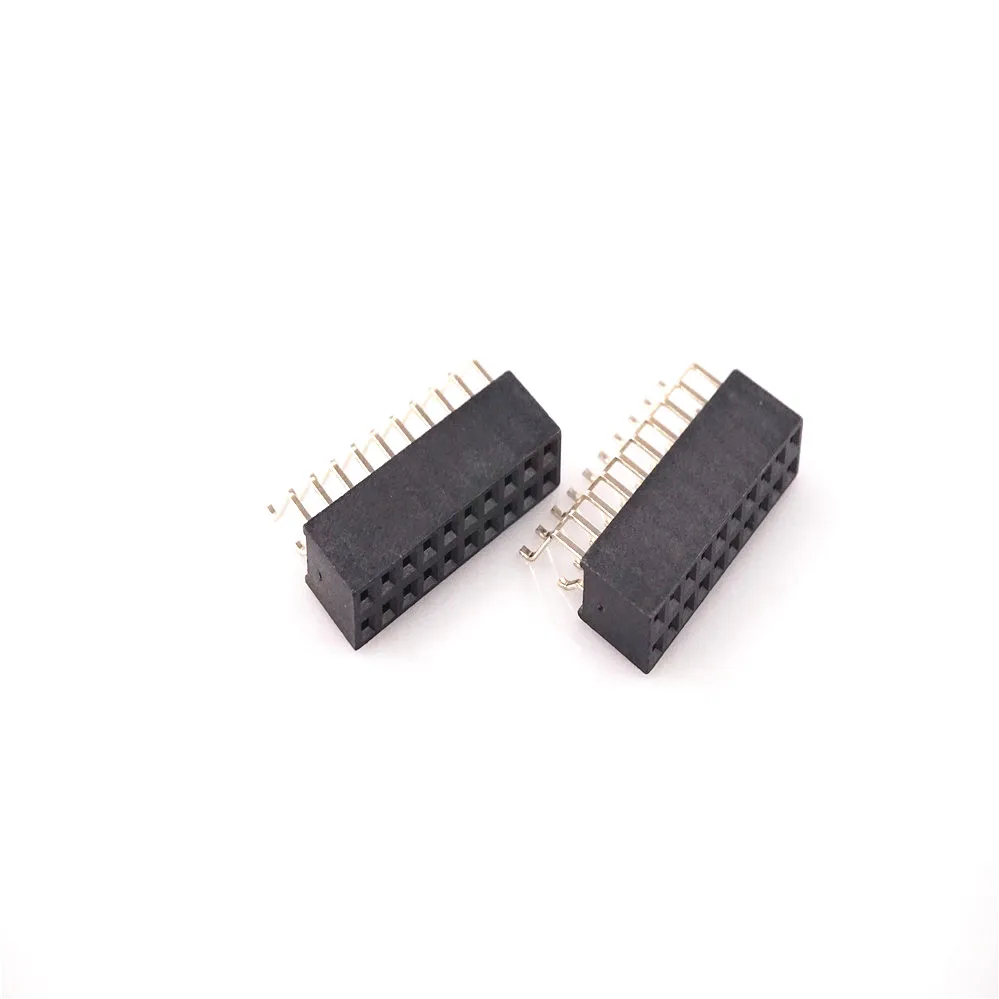 2 шт. SMT PCB гнездовой разъем 54 мм 0 100 &quotшаг 2x10 Pin 20 положение двойной ряд правый угол
