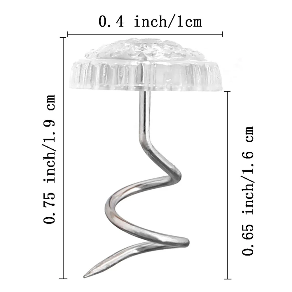 

50PCS Bed Sheet Pins Transparent Spiral Nails Slip-Resistant Clear Fabric Sofa Fixer Sofa Cushion Mattresses Bed Sheet Twist Pin