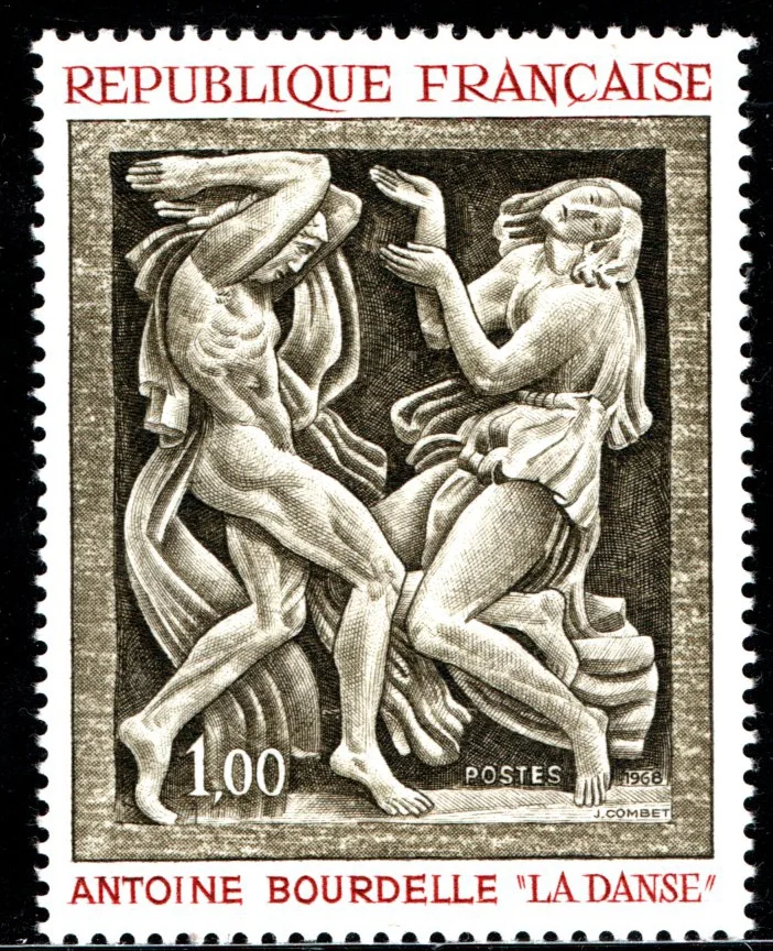 FR3025 Французский штамп 1968 художественная серия бурд тисненый танец 1 шт Новые