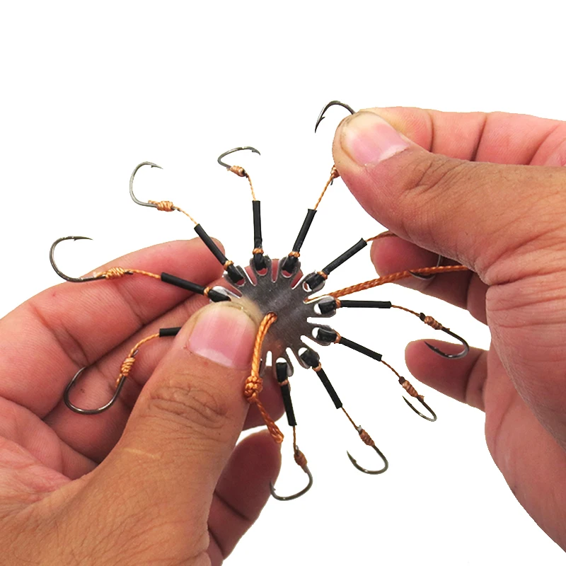 2 шт./лот рыболовный крючок с откидной крышкой для дикой рыбалки восемь крючков