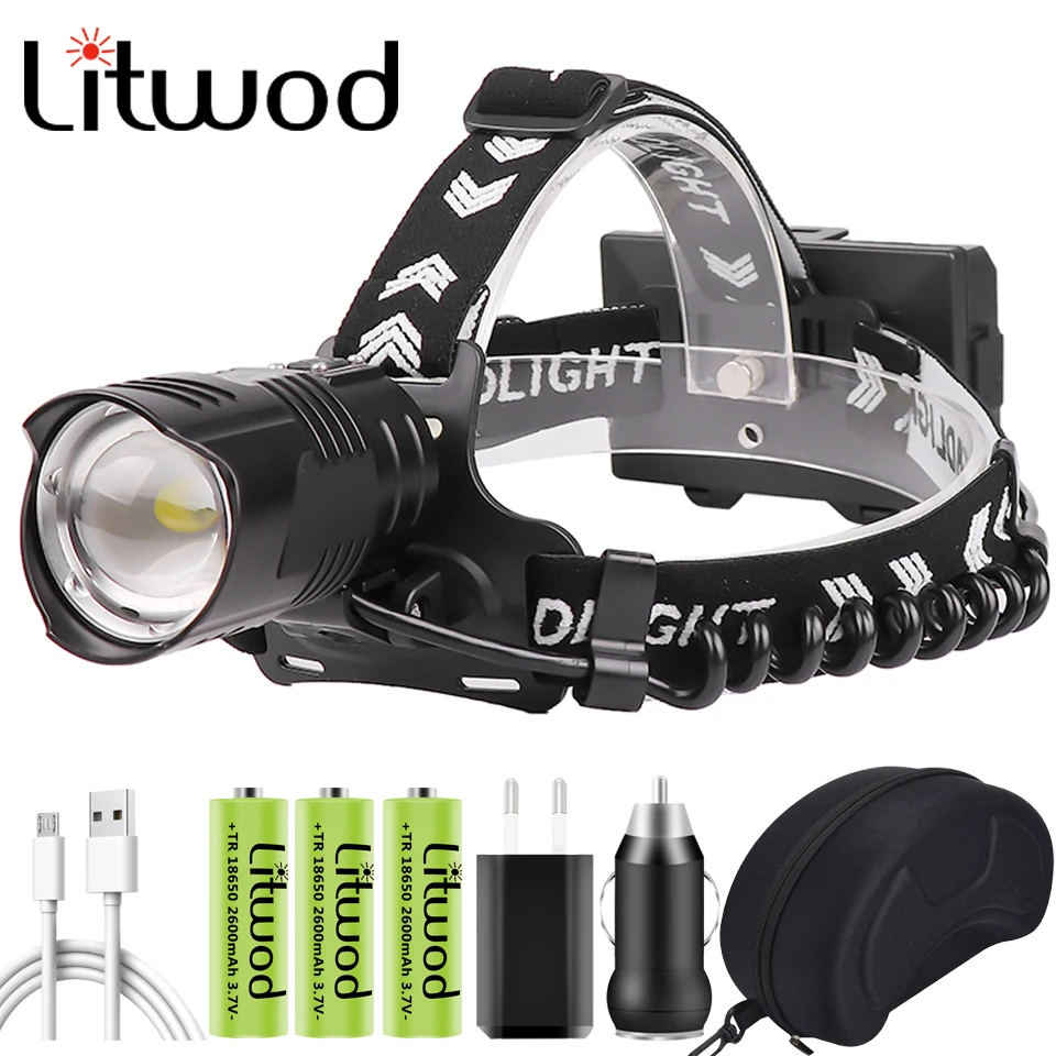 

The Most Brightest XHP90.2 Zoom LED Head Lamp 3PCS 18650 Battery Power Bank 7800mah Headlamp Usb Rechargeable Headlight Litwod