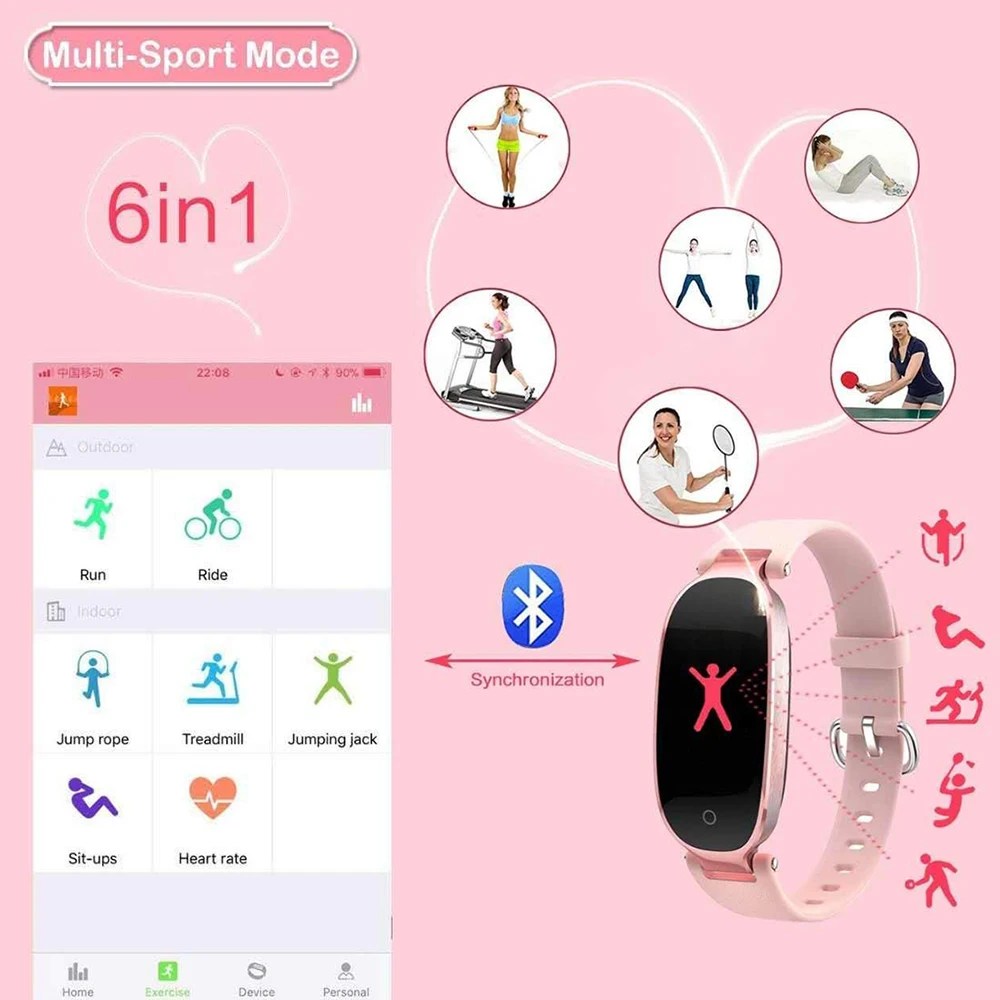 Смарт часы S3 Plus фитнес трекер монитор сердечного ритма водонепроницаемые