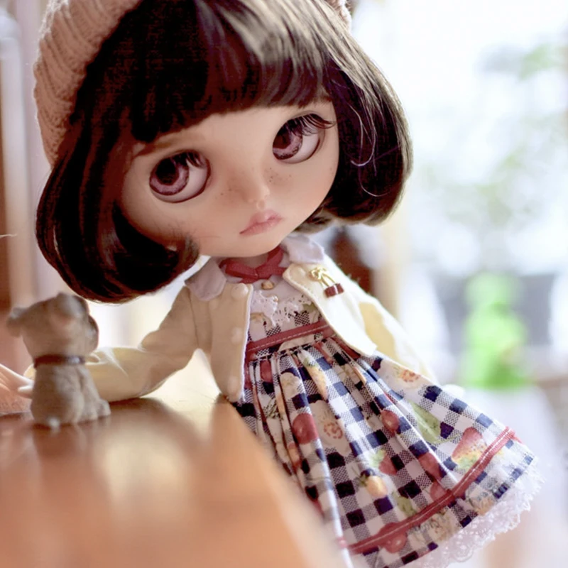 Bjd sd10 blythe Одежда клубничное платье комплект с узорами для одежды Наборы