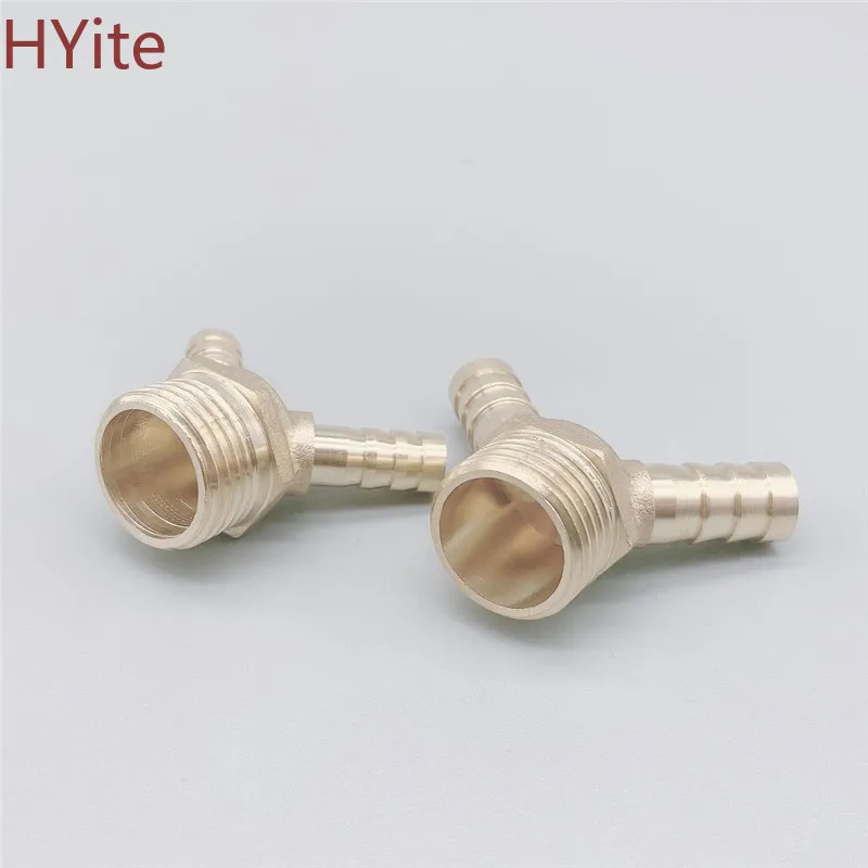 Латунный фитинг с двумя шлангами 1/2 &quotBSP наружная резьба 8 мм/10 мм шланговая
