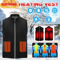 new 5 zones heated vest jacket usb men winter electrical heated sleevless jacket travel outdoor waistcoat hunting hiking