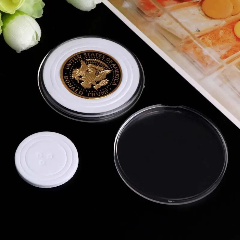 20 шт. прозрачные круглые 46 мм герметичные подходящие для глаз держатели хранения