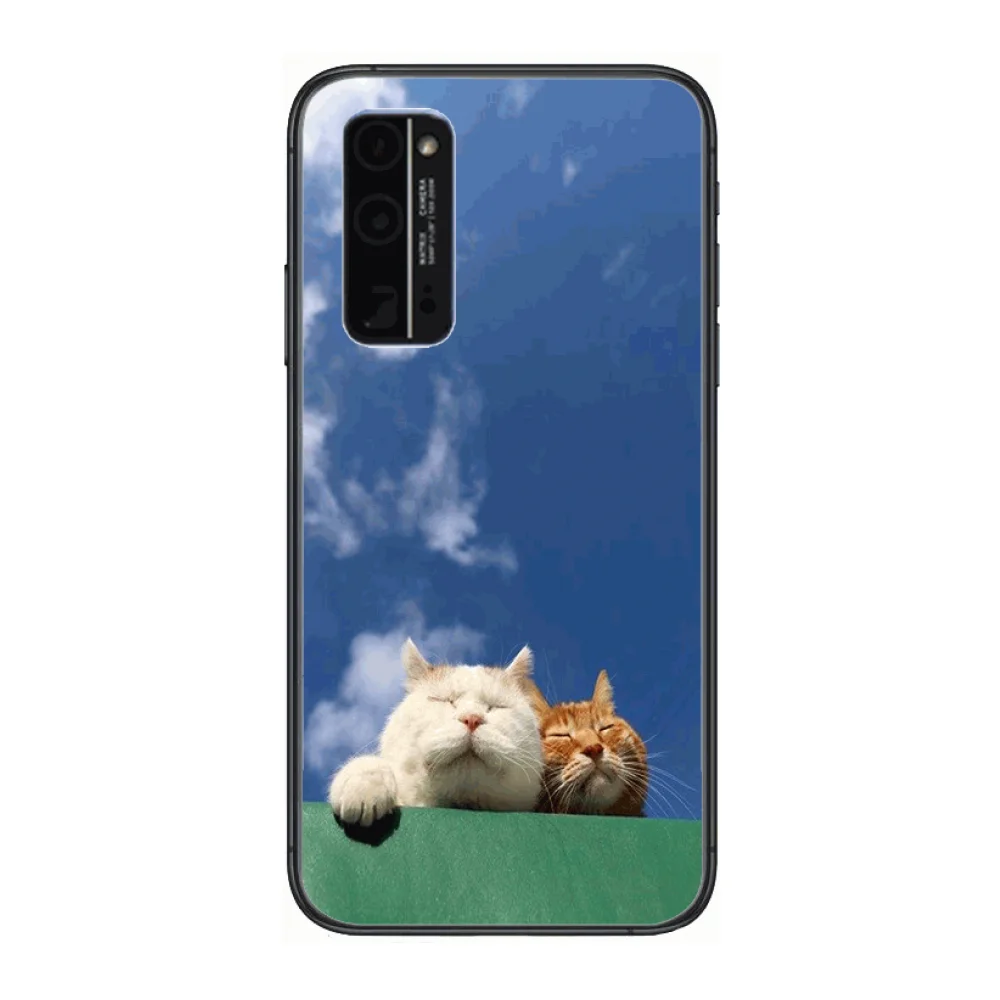 

Boutique Simplicity Phone Case Hull For Huawei Honor 8 9 10 20 30 A S Lite Pro 5g i Black Back Soft Cell Cover Pretty