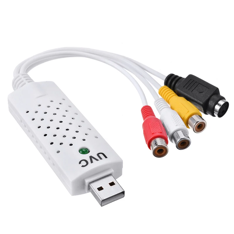 USB 2 0 Видео Аудио VHS RCA на DVD Захват карты адаптер для Win7/8/10/XP|Кабели VGA| |