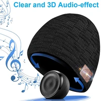 new year hottest sale winter music caps wireless connect tartan design with speaker warm plush hats earphones for cell phones