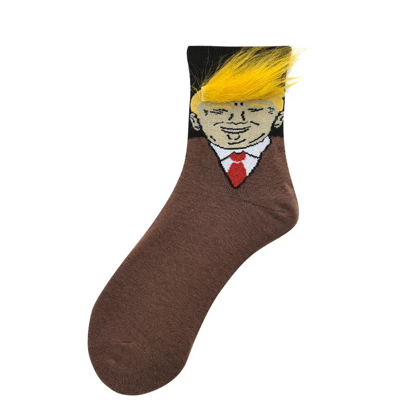 5 пар носки в стиле Дональд Трамп унисекс черные хип хоп мужские забавные