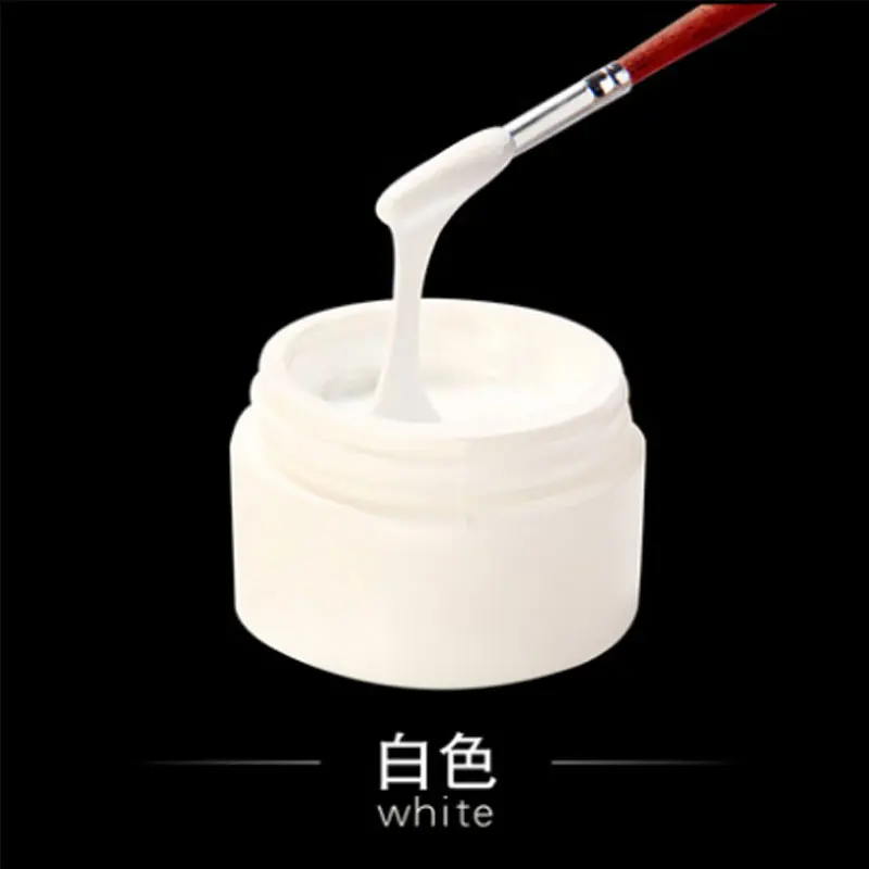 White Lghzlink УФ-гель для наращивания ногтей, акриловый полигель, розовый/белый/прозрачный удлиняющий гель, камуфляжный дизайн ногтей, удлиняющий ногти - Цвет: White