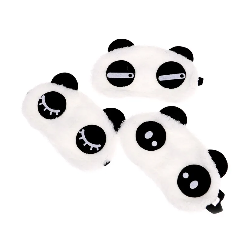 

1PC Lovely Face White Panda Eye Mask Eyeshade Shading Sleep Cotton Goggles Eye Mask Sleep Mask Eye Cover Health Care