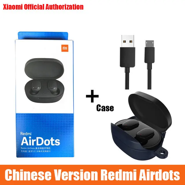Xiaomi Redmi Airdots наушники-вкладыши TWS Bluetooth 5,0 наушники стерео Беспроводной активный Шум отмена с микрофоном громкой связи - Цвет: As the picture