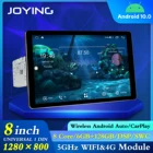 Joying Android 10 Автомагнитола 1Din DVD автомобильное радио головное устройство Gps 8 дюймов Универсальный стерео сабвуфер Android мультимедийный плеер 4G Carplay