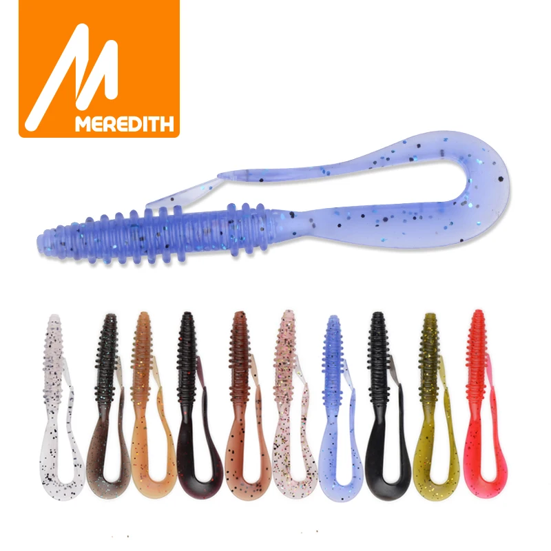 Meredith Mad Wag 5cm 0.6g 20/pcs Mini Fishing Soft Lures Fishing Artificial Soft Bait Predator Tackle Lures Soft Fishing Lures