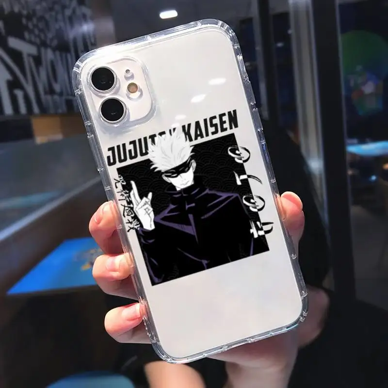 

Jujutsu Kaisen Anime Cartoon Phone Case Transparent soft For iphone 5 5s 5c se 6 6s 7 8 11 12 plus mini x xs xr pro max