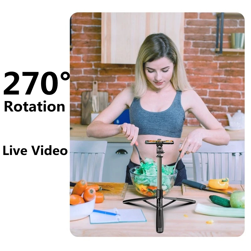 Палка для селфи FANGTUOSI Складная из алюминиевого сплава с bluetooth | Электроника