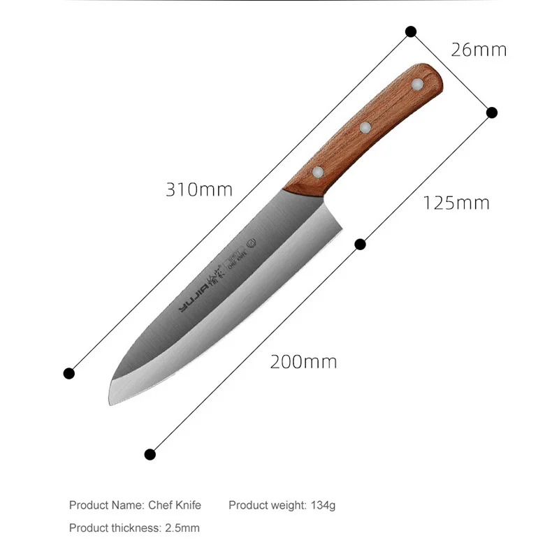 8 Inch Japanese Chef Knife Stainless Steel Professional Chef's Meat Cleaver Fruit Paring Kitchen Cooking Cutlery | Дом и сад