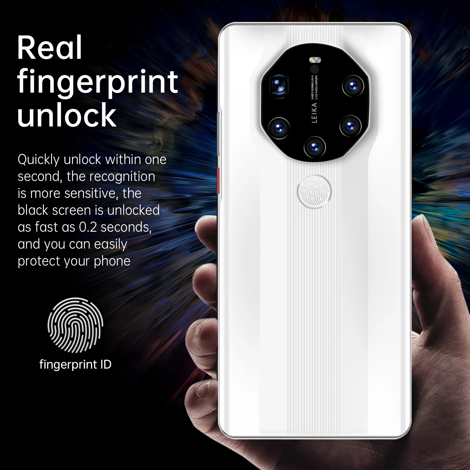 

New 2021 Mate40RS 8+512GB 7.3 Inch Big Screen Andriod 10 Smart Phone Face Fingerprint ID 24+50MP 6800mAh 5G Cell Phone MTK6889