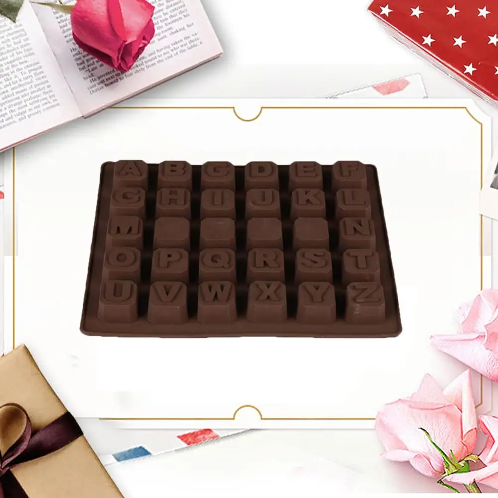 26 Grids Alphabet Letter Silicone Mold Cube Chocolate Fondant Baking Mould DIY Cake Decorative Tools Ice | Дом и сад
