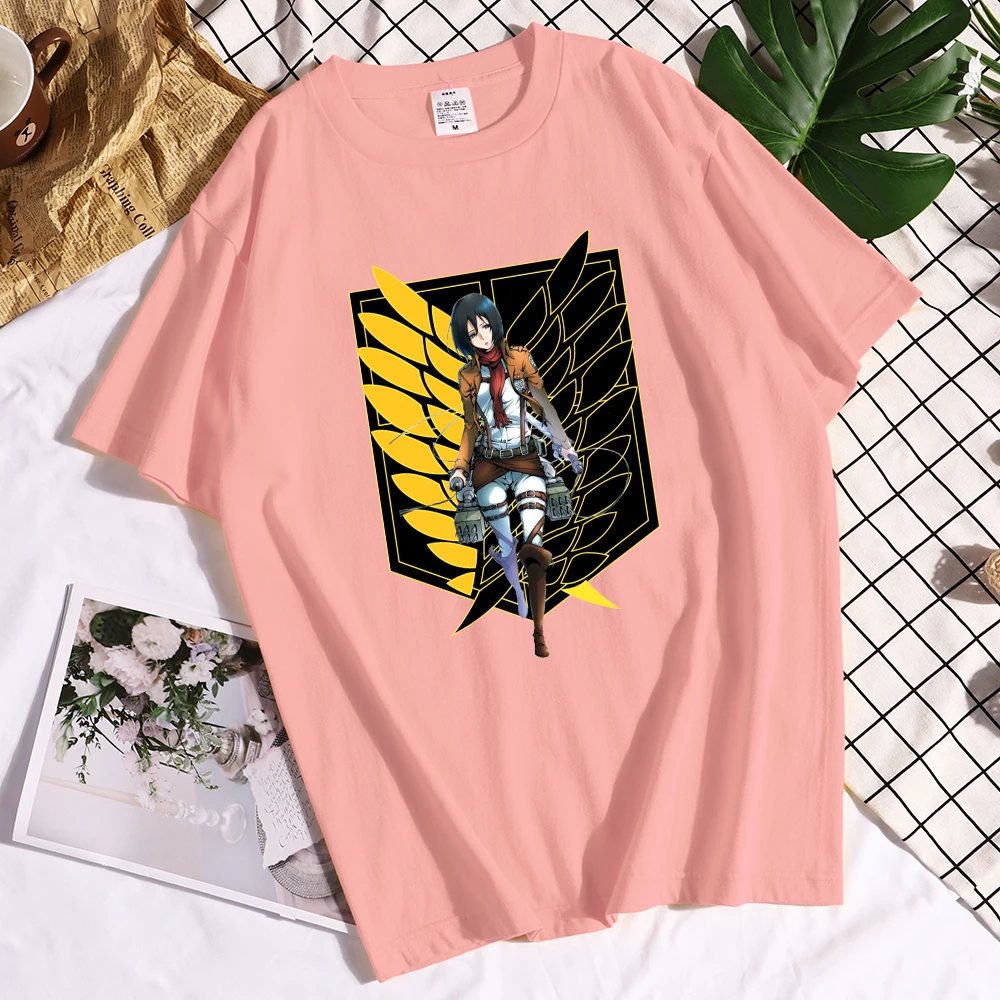 

Anime Attack on Titan Print Oversized T-shirt Men's Loose Short Sleeve T shirts Fashion Summer New Retro Graphic Homme T shirts