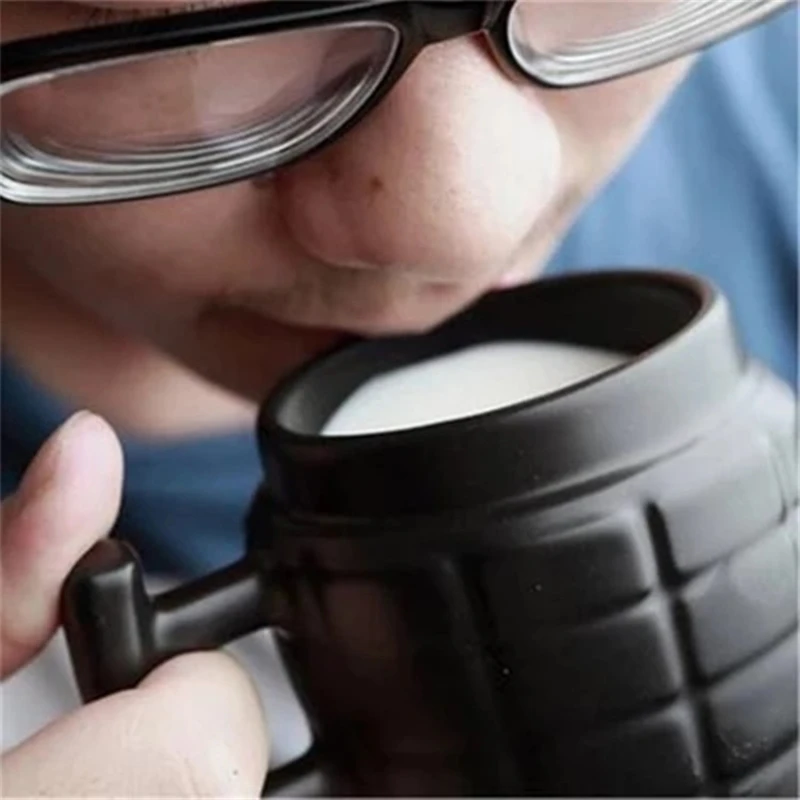 Personality Creative Simulation Grenade Mug 3D Stereo Bomb Ceramic Coffee Cup Gift Tea Drinking Drinkware Gifts for Friends | Дом и сад