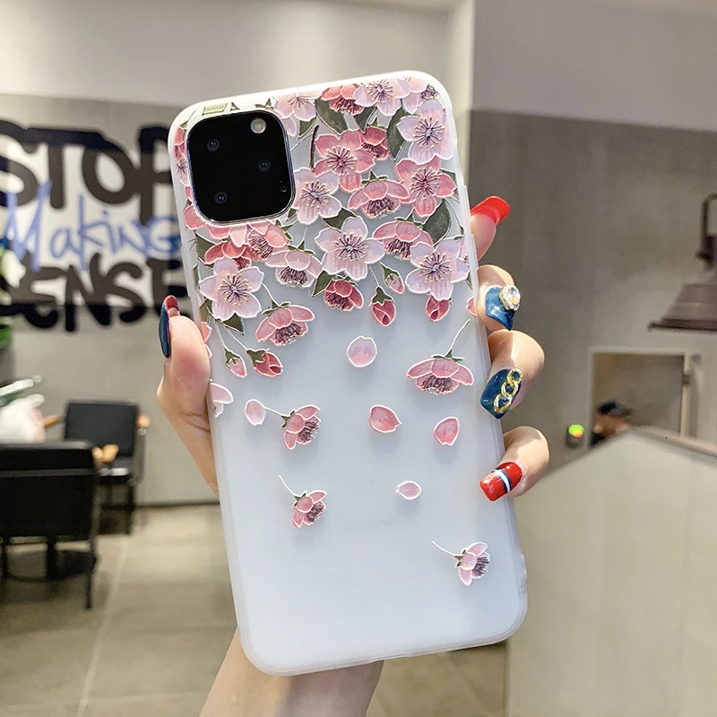 Bird flower pattern semi-Xiuming TPU leisure mobile phone protection case for iPhone 11 pro max iphone 7 x xr and plus | Мобильные