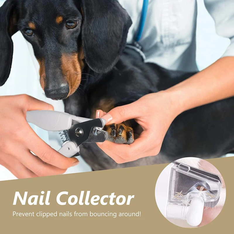 

Professional Light Dog Nail Clippers File USB Charging Safe Ergonomic Handle Pet Nail Trimmer Trapper Grooming Cutter