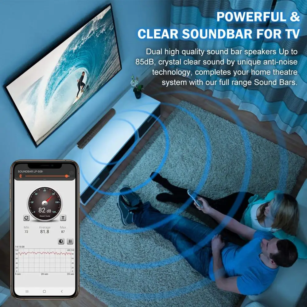 Саундбар 2,0 канальный портативный Bluetooth динамик проводной и беспроводной аудио стерео звуковые панели для ТВ ПК планшета мобильных телефонов в помещении и на открытом воздухе