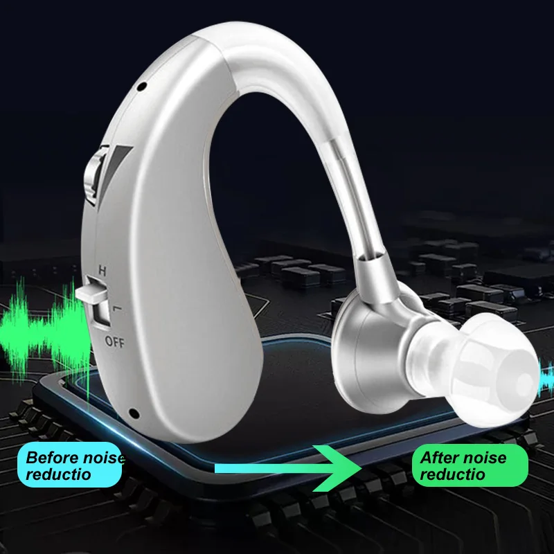 

Слуховой аппарат перезаряжаемый цифровой мини-усилитель звука Регулируемый портативный супер усилитель для пожилых людей глухой уход