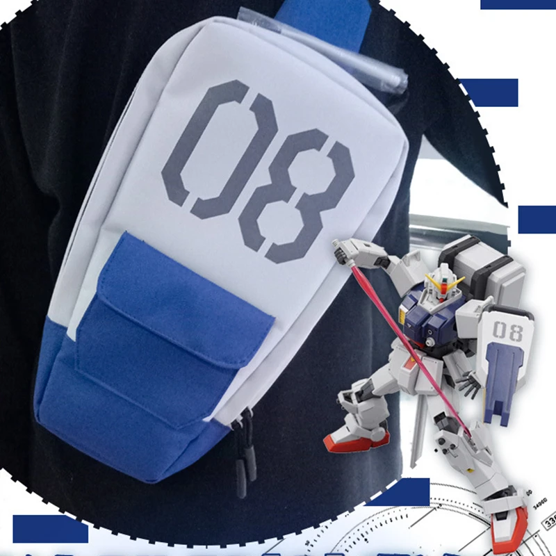 

Anime MOBILE SUIT GUNDAM THE 08TH MS TEAM RX-79[G] Shield Cosplay Student School Waist Messenger Bags Arm Single Shoulder Bag