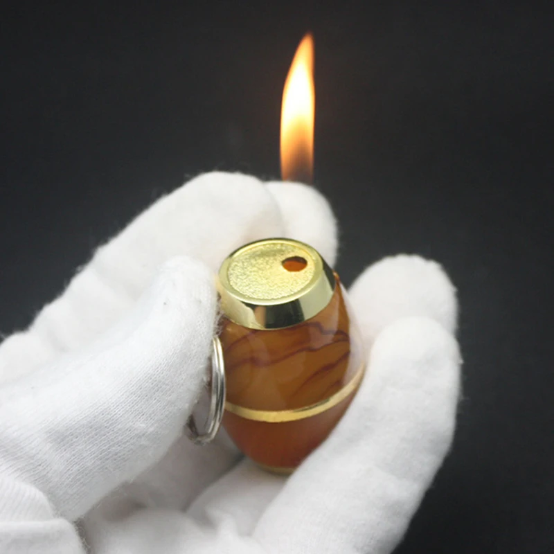 Новая компактная зажигалка металлическая безпожарная винная бочка кремневая