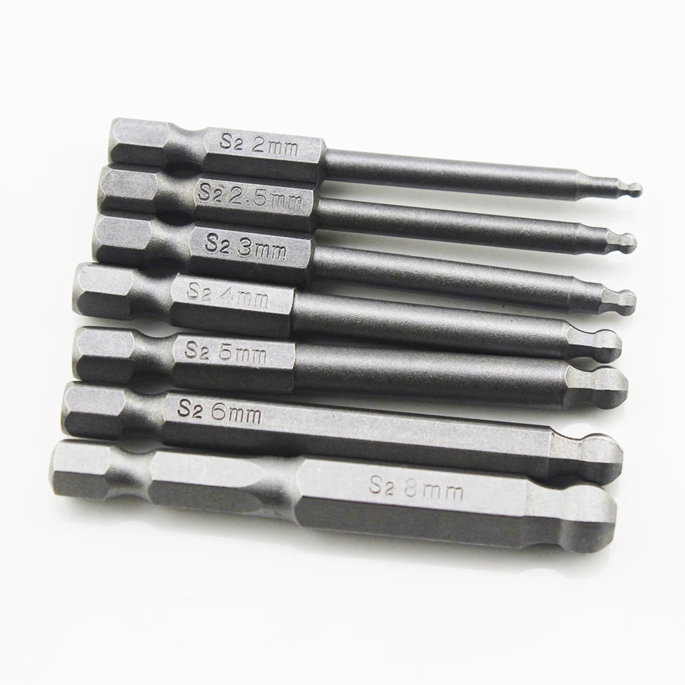Набор Магнитных наконечников для отвертки 2 8 мм 65 шестигранный хвостовик 1/4 дюйма