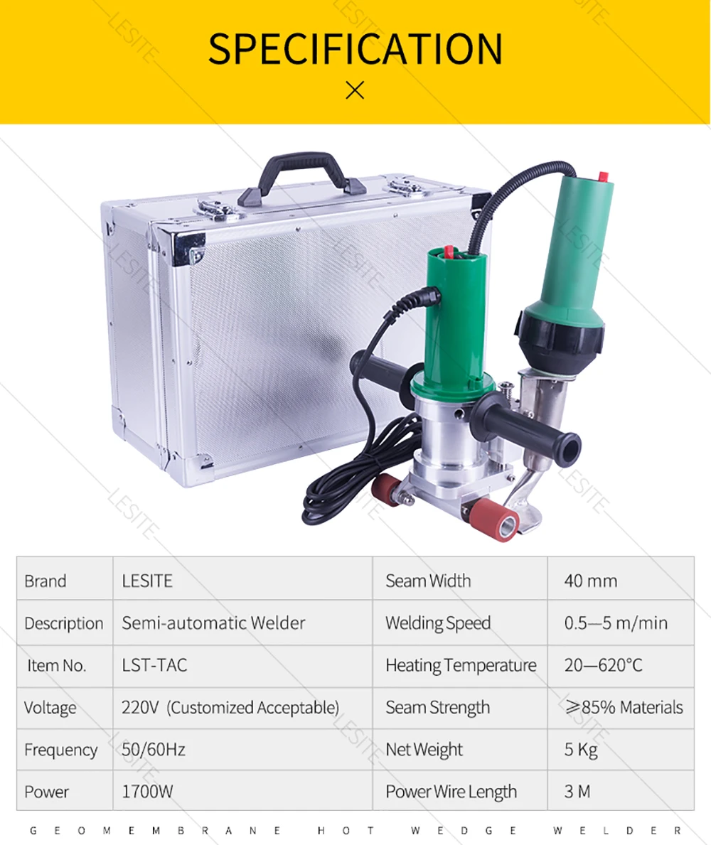 LESITE LST-TAC сварочный аппарат горячего воздуха для сварки крыши ПВХ TPO, похожий на Triac Drive