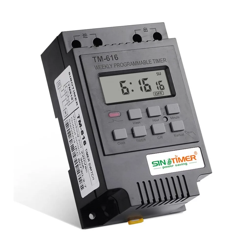 SINOTIMER TM616B 2 30A 220 в электронный Еженедельный программируемый цифровой реле времени