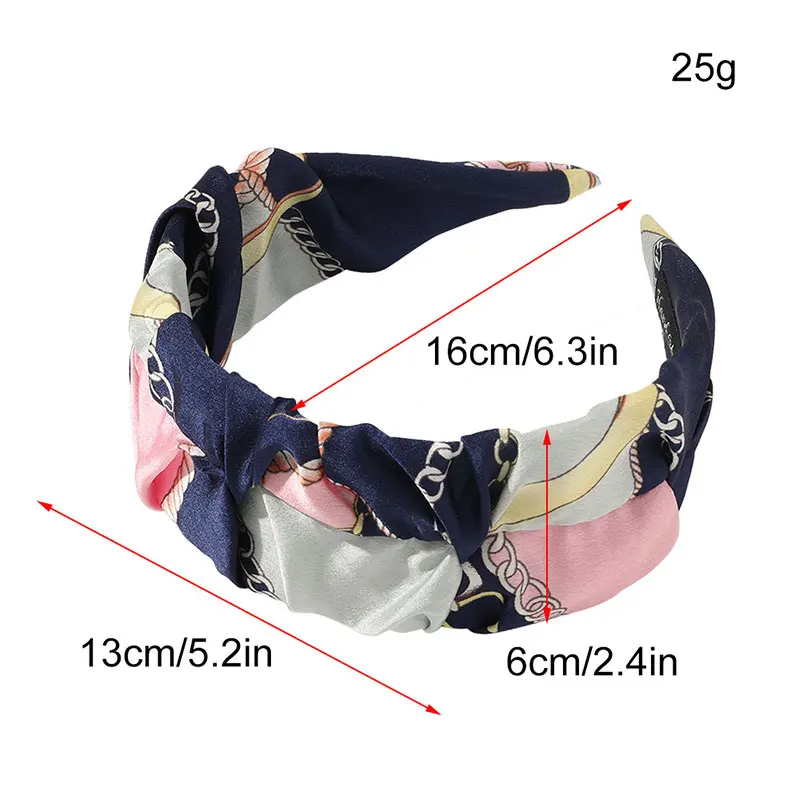 

1Pcs Floral Print Hairband Women Elegent Leopard Print Headband Solid Pleated Hair Hoop Wide Turban Korean Girl Hair Accessories