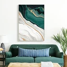 Современные абстрактные золотые фольгированные линии, зеленые холсты, художественные картины для гостиной, плакаты для спальни и принты, настенный постер, домашний декор