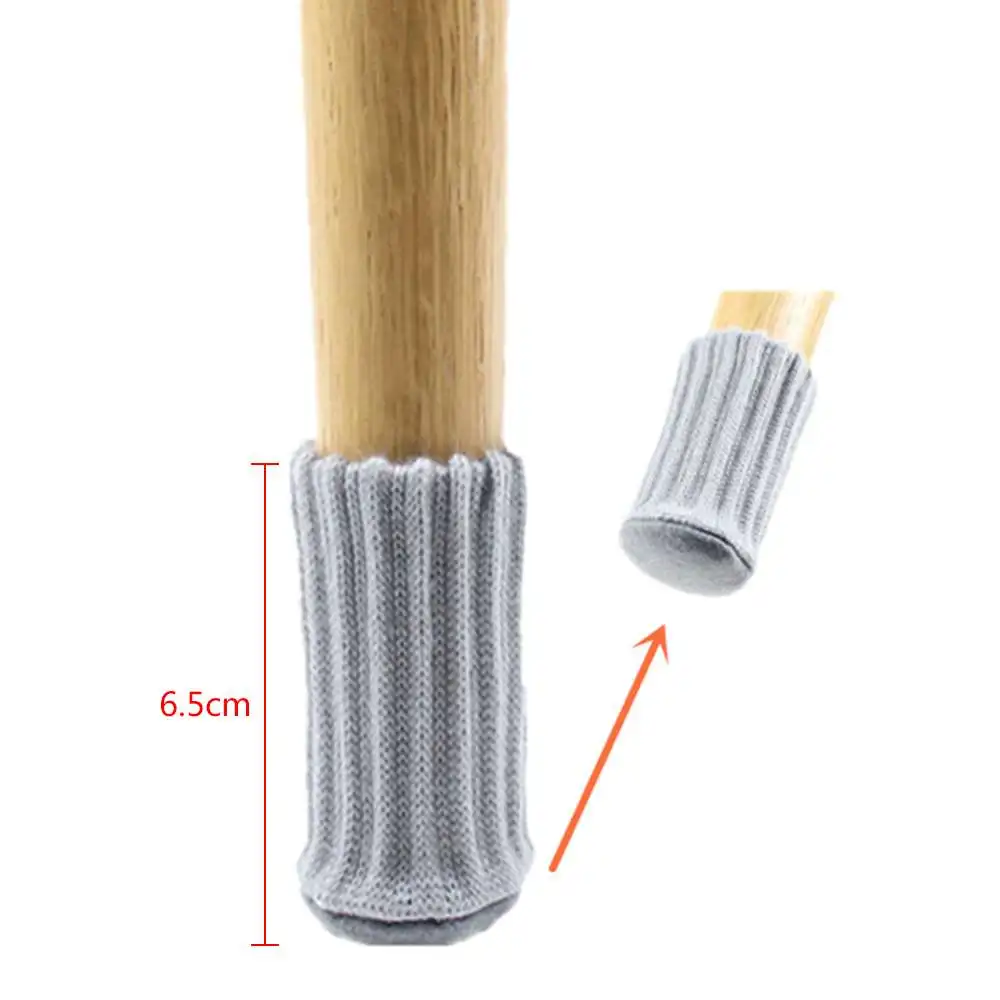 

16pc Chair Leg Socks Knit Non-Slip Table Floor Protector Covers Non-slip Table And Chair Foot Cover