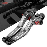 motorcycle cnc aluminum adjustable folding extendable brake clutch levers for ducati monster 696 796 695 620 400 monster logo