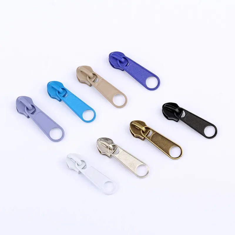 

25pcs/lot 5# Pull Metal Zippers Sliders Head Tailor Garment Bags Zip Replacement Handcraft Accessories LX691