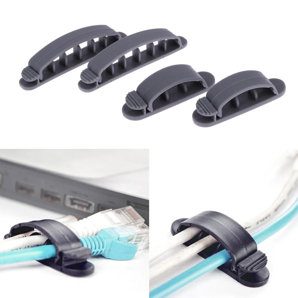 VODOOL 10 шт. Кабельный Шнур провод органайзер Пластиковый кабель зажимы для