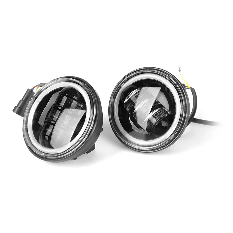 2 Pcs4-1/2 дюйма 4,5 дюйма прохождение света Drl светодиодные противотуманные фары для Мотоциклов Harley-Davidson вспомогательная лампа для мотоцикла Pro