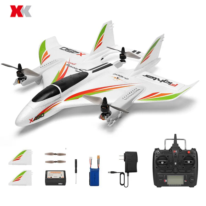 XK X450 VTOL 2 4G 6CH EPO 450 мм размах крыльев 3D/6G переключаемый режим аэробики RC Самолет RTF