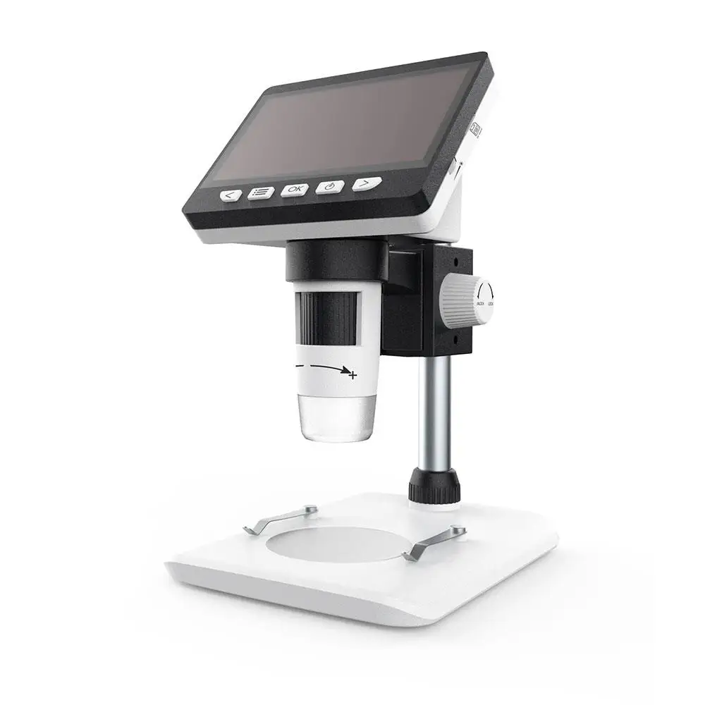 

White Digital Microscope Electron Microscope Screen Microscope Computers Monitoring Inspection Camera Ear Cleaning Tool Durable